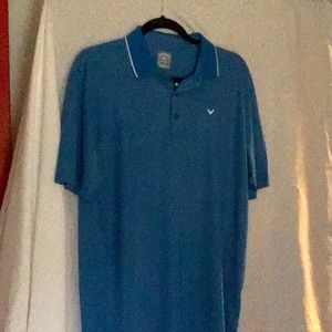 NWT Callaway brand electric blue men’s golf shirt